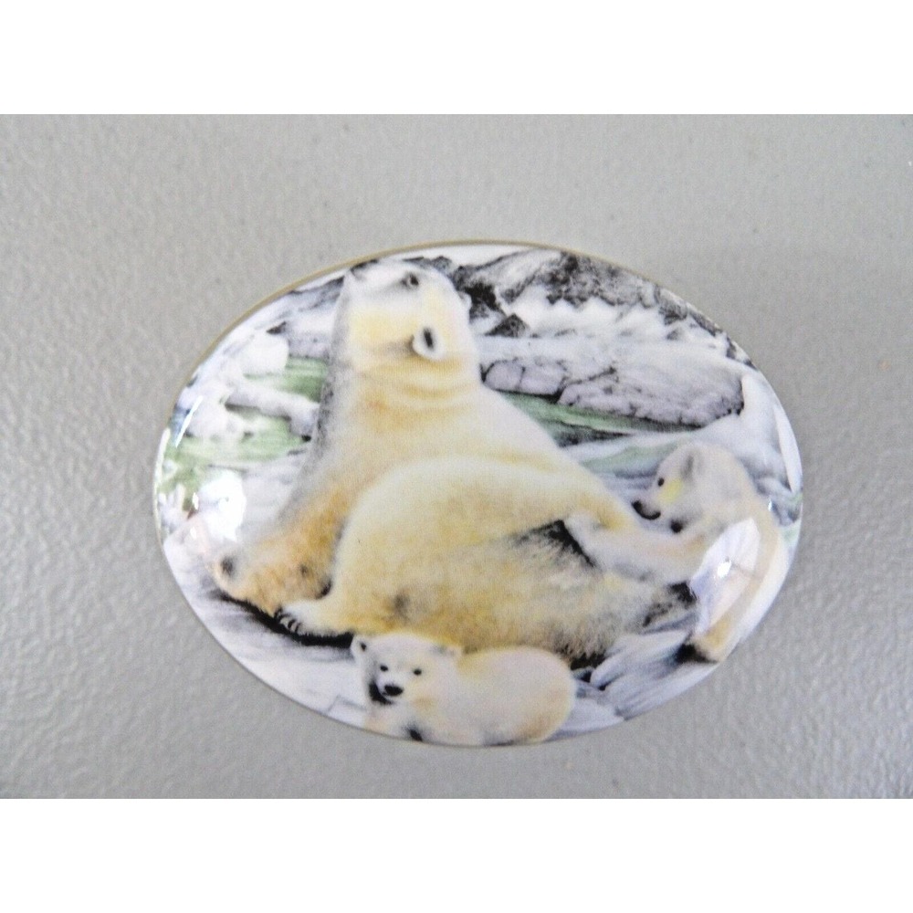 Vintage Polar Bear Trinket Box by Falcon China Made In Staffordshire England